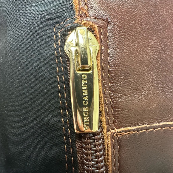 Vince Camuto Leather/Fabric Upper Dark Brown  Boots in Size 7M - Picture 9 of 16